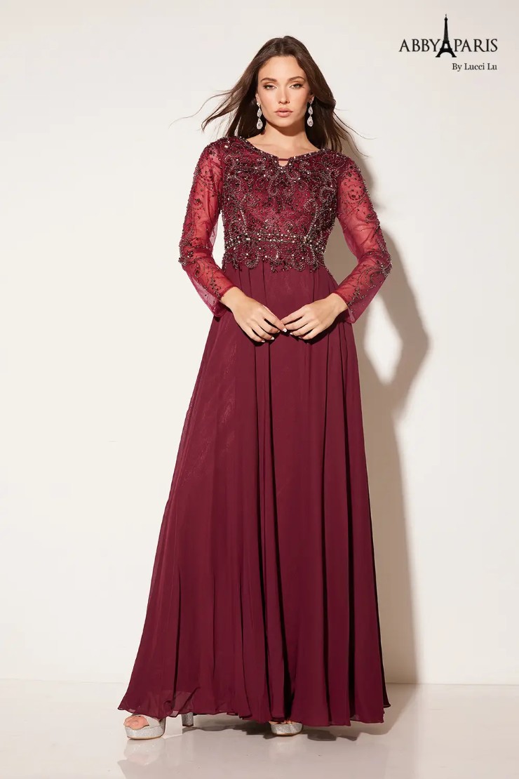 Abby Paris Style #96040W #1 Burgundy picture